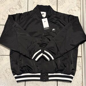 New Nike Air Varsity Therma-Fit Bomber Jacket Black Men’s Size Large HJ0301-010